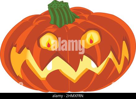 Halloween Jack-O-Lantern Vector Illustration Stock Vector