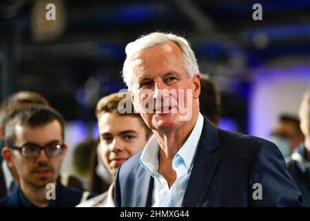 Michel Barnier, presidential candidate for 2022, member of French right-wing party Les Republicains (LR) during the annual 'Campus des Jeunes Republic Stock Photo