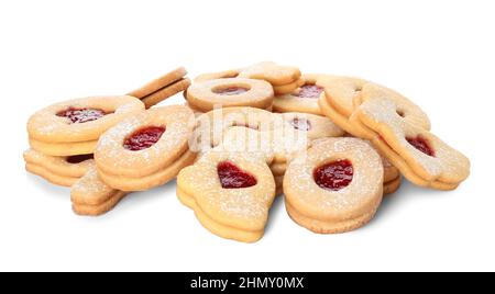 Tasty Easter cookies isolated on white background Stock Photo