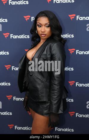 Culver City, United States. 12th Feb, 2022. American rapper Megan Thee  Stallion (Megan Jovon Ruth Pete) arrives at Michael Rubin's Fanatics Super  Bowl Party 2022 held at 3Labs on February 12, 2022