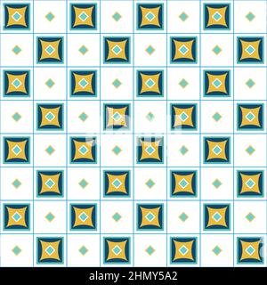 Patchwork square pattern. Geometric vector illustration. Stock Vector