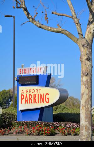 The Burlingame Airport Parking, Burlingame CA Stock Photo