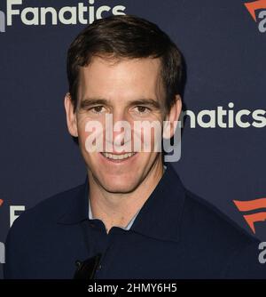 Culver City, USA. 12th Feb, 2022. Eli Manning attends Michael Rubin's 2022 Fanatics Super Bowl Party on February 12, 2022 in Culver City, California. Photo: Casey Flanigan/imageSPACE/Sipa USA Credit: Sipa USA/Alamy Live News Stock Photo