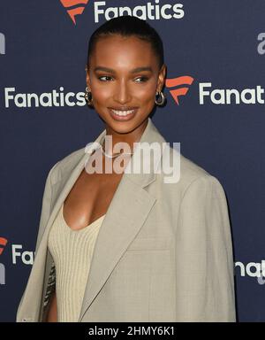 Jasmine Tookes attends Michael Rubin's 2022 Fanatics Super Bowl Party