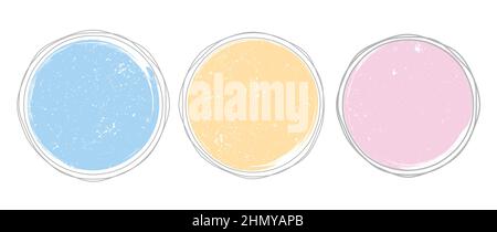Brush Circle Grunge Logo Template Vector Stock Vector