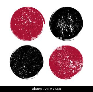 Grunge Circle Logo Template Vector Stock Vector