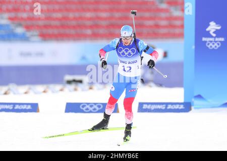 Zhangjiakou, Hebei, China. 12th Feb, 2022. Eduard Latypov (ROC) Biathlon : Men's 10km Sprint during the Beijing 2022 Olympic Winter Games at National Biathlon Centre in Zhangjiakou, Hebei, China . Credit: YUTAKA/AFLO SPORT/Alamy Live News Stock Photo