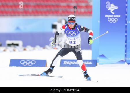 Zhangjiakou, Hebei, China. 12th Feb, 2022. Kosuke Ozaki (JPN) Biathlon : Men's 10km Sprint during the Beijing 2022 Olympic Winter Games at National Biathlon Centre in Zhangjiakou, Hebei, China . Credit: YUTAKA/AFLO SPORT/Alamy Live News Stock Photo