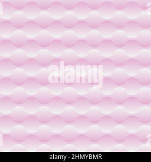 Pastel Pink 3D Geometric Wave Pattern Stock Vector