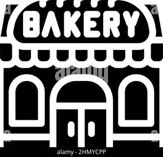 shop bakery glyph icon vector illustration Stock Vector