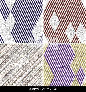 4 different vector patterns in the same package(eps). One pattern is paid and 3 are free (white dividing lines) Stock Vector