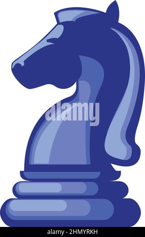 chess horse design over white Stock Vector