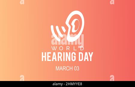World Hearing Day. vector template design for banner, card, poster, background. Stock Vector