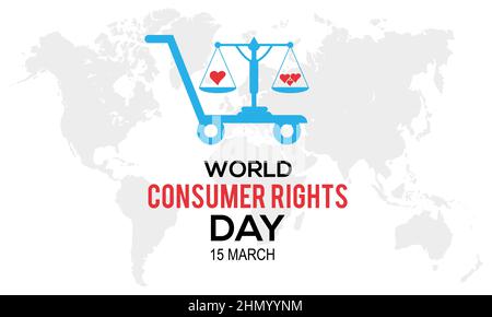 World Consumer Rights Day. Business of honesty vector template for banner, card, poster, background. Stock Vector