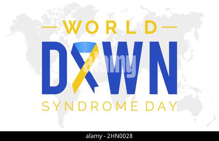 World Down Syndrome Day. Health awareness vector template for banner, card, poster, background. Stock Vector