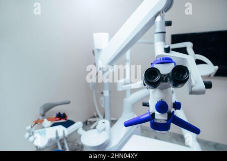 Dental microscope in the dentist's office  Stock Photo