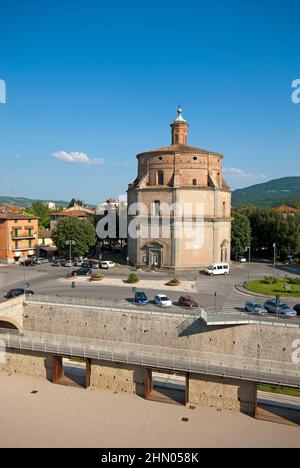 Santa Maria della Reggia church (Collegiate) in Umbertide, San Giovanni Battista Parish, Upper Tiber Valley, Umbria, Italy Stock Photo