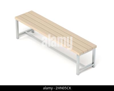 Wood bench on white background Stock Photo