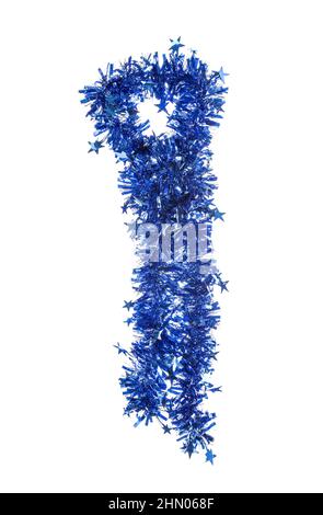 Tie of tinsel. Isolated on the white background. Stock Photo