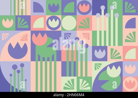Abstract seamless vector flat pattern Stock Vector