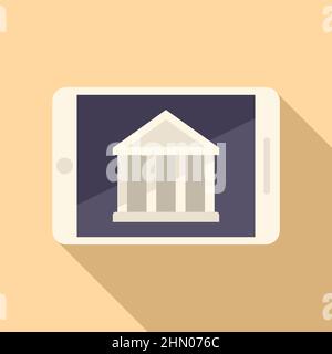 Web banking icon flat vector. Online payment Stock Vector