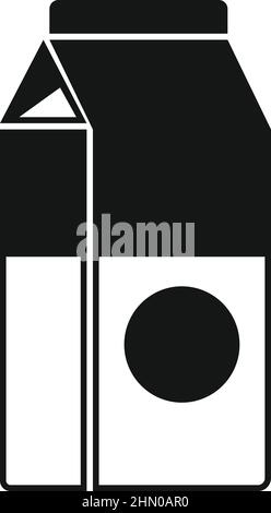 Milk pack icon simple vector. Dairy calcium Stock Vector