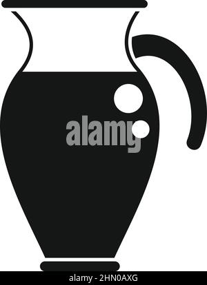Milk jug icon simple vector. Glass dairy Stock Vector