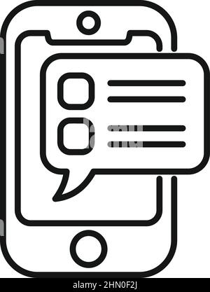 Phone assignment icon outline vector. Test paper Stock Vector