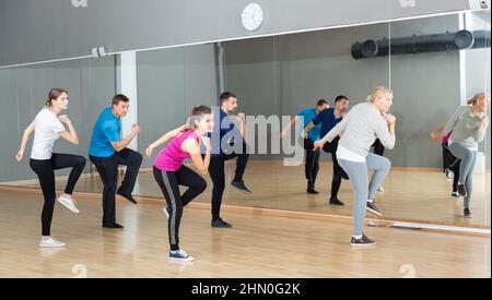 People practicing vigorous dance Stock Photo