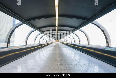 Abstract Futuristic tunnel background Stock Photo