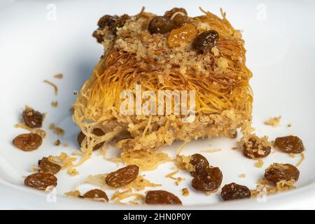 Kadaif with raisins Stock Photo