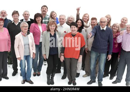 Happy smiling people stading together Stock Photo