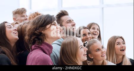 side view. a group of different doctors applauds Stock Photo