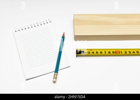 on a white background lies a bar roulette notebook and a pencil. High quality photo Stock Photo