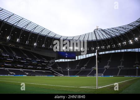 London, UK. 13th Feb, 2022. A General view of inside the Tottenham Hotspur stadium prior to kick off. Premier League match, Tottenham Hotspur v Wolverhampton Wanderers at the Tottenham Hotspur Stadium in London on Sunday 13th February 2022. this image may only be used for Editorial purposes. Editorial use only, license required for commercial use. No use in betting, games or a single club/league/player publications. pic by Steffan Bowen/Andrew Orchard sports photography/Alamy Live news Credit: Andrew Orchard sports photography/Alamy Live News Stock Photo