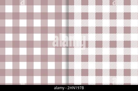 Vichy Seamless set. Pastel gingham pattern. Background for Easter, wallpaper, blanket. Stock Vector