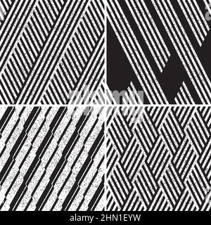 4 different vector patterns in the same package(eps). One pattern is paid and 3 are free (white dividing lines) Stock Vector
