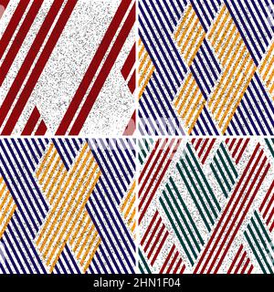 4 different vector patterns in the same package(eps). One pattern is paid and 3 are free (white dividing lines) Stock Vector