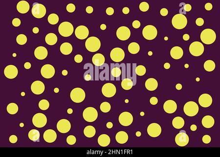 Scattered random colorful dots and points dispersion on colorful background. Bold colorful spots dispersing overlay template. Modern vector. Stock Vector