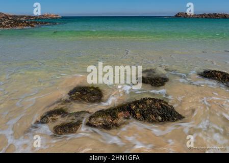 Struan Beach on the Inner Hebridean Isle of Coll Stock Photo