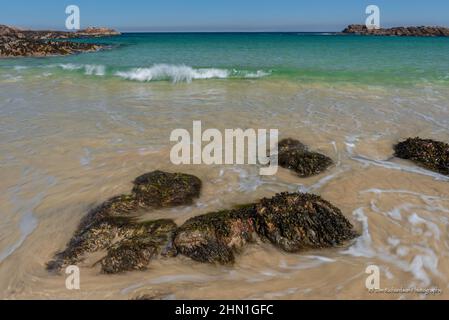 Struan Beach on the Inner Hebridean Isle of Coll Stock Photo