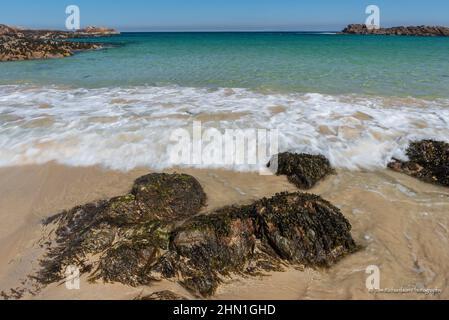 Struan Beach on the Inner Hebridean Isle of Coll Stock Photo