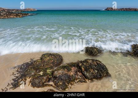 Struan Beach on the Inner Hebridean Isle of Coll Stock Photo