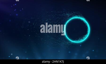 Data circle digital technology background. Internet network abstract background. Big data circle vector illustration. Stock Vector