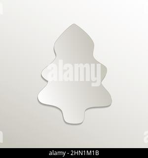 Tree icon, card paper 3D natural vector Stock Vector