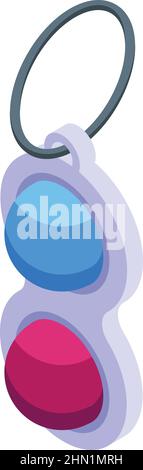 Ball toy icon isometric vector. Pop game. Stress game Stock Vector