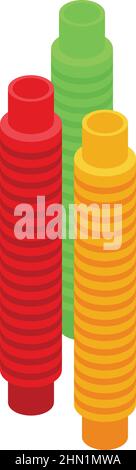 Antistress sticks icon isometric vector. Popit toy. Game stress Stock Vector