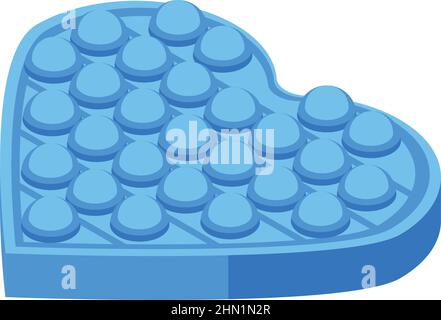Heart popit toy icon isometric vector. Antistress game. Trendy finger Stock Vector