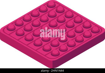 Pop fidget icon isometric vector. Popit toy. Game stress Stock Vector