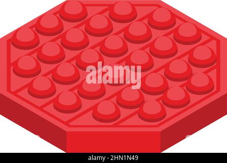 Popit toy icon isometric vector. Antistress game. Trendy finger Stock Vector